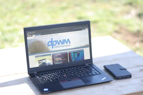 A computer showing a website